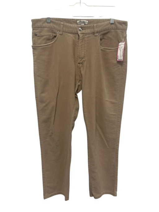 Peter Millar Size 33 Tan Cotton Blend Solid Khaki Men's Pants Tan / 33