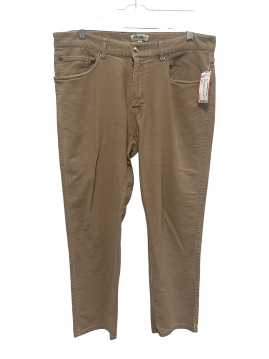 Peter Millar Size 33 Tan Cotton Blend Solid Khaki Men's Pants Tan / 33