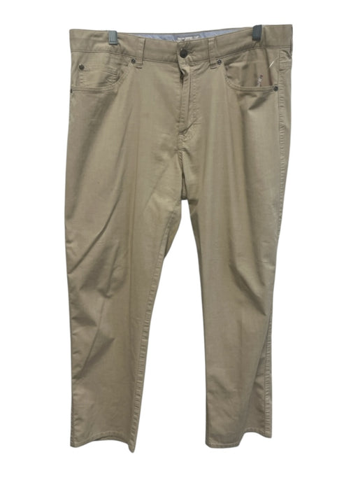 Peter Millar Size 35 Beige Cotton Blend Solid Khakis Men's Pants Beige / 35