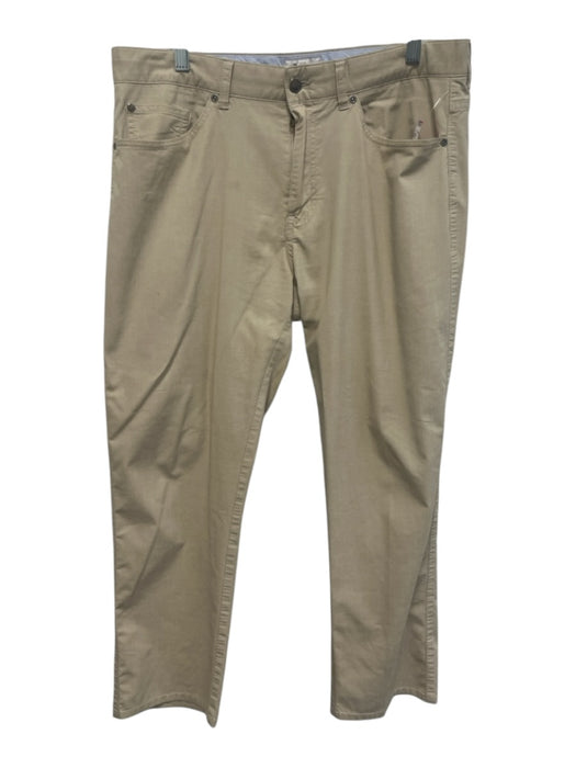 Peter Millar Size 35 Beige Cotton Blend Solid Khakis Men's Pants Beige / 35