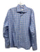 Peter Millar Size L Light Blue & Pink Print Cotton Blend Plaid Long Sleeve Shirt L