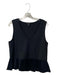 J. Crew Size L Black Viscose Blend V Neck Sleeveless Peplum Velvet Detail Top Black / L