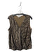 Eri + Ali Size L Gold & Brown Polyester Blend V Neck Sleeveless Surplice Top Gold & Brown / L