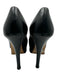 Fendi Shoe Size 38 Black Leather goldtone hardware Platform Stiletto Pumps Black / 38