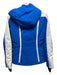 Obermeyer Size 4 Blue, White & Black Polyester Zip Button Hood Zip Pocket Jacket Blue, White & Black / 4