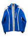 Obermeyer Size 4 Blue, White & Black Polyester Zip Button Hood Zip Pocket Jacket Blue, White & Black / 4