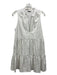 Amanda Up Richard Size S White Polyester Floral Embroidered Sleeveless Dress White / S