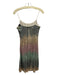 Belle Badgley Mischka Size 4 Green, Pink & Yellow Polyester Back Zip Midi Dress Green, Pink & Yellow / 4