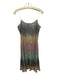 Belle Badgley Mischka Size 4 Green, Pink & Yellow Polyester Back Zip Midi Dress Green, Pink & Yellow / 4