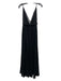 Michael Costello Size XS Black Polyester Semi Sheer Spaghetti Strap Maxi Dress Black / XS