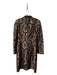 Kenzie Size 6 Brown & Multi Cotton Blend Brocade Button Down Floral Fitted Coat Brown & Multi / 6