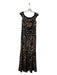 Tadashi Shoji Size 5 Black & Tan Cotton & Nylon Lace Overlay Back Zip Dress Black & Tan / 5