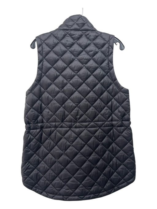 Athleta Size M Black Nylon Quilted Zip Mock Neck Vest Black / M