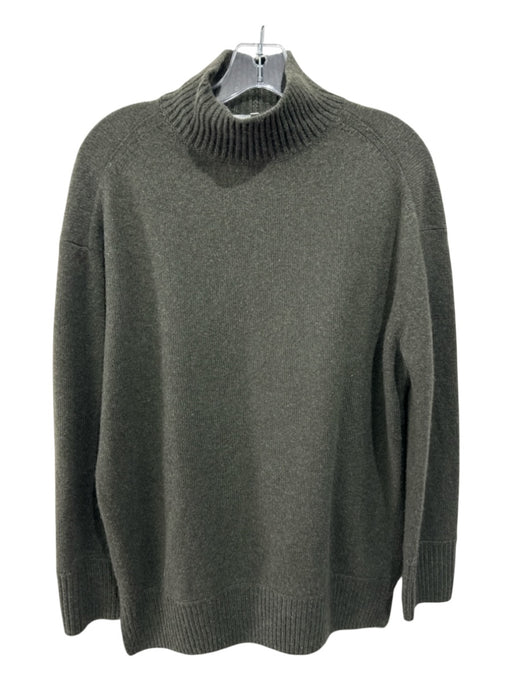 Vince Size M Olive Green Cashmere Long Sleeve Mock Neck Sweater Olive Green / M