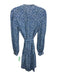 Rebecca Taylor Size XS Blue & White Silk Mini Floral Long Sleeve Dress Blue & White / XS