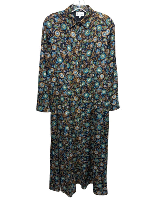 Livro Size XS blue, green, marigold Cotton Floral Button Down Maxi Dress blue, green, marigold / XS