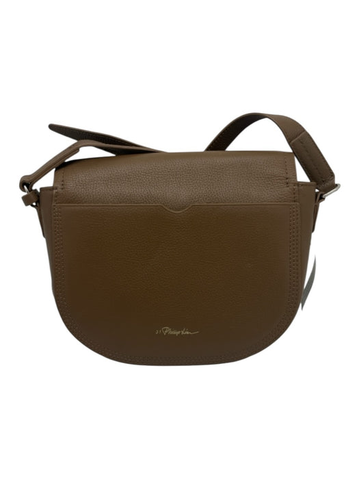 3.1 Phillip Lim Light Brown Leather silver tone hardware Flap pocket Satchel Bag Light Brown / S