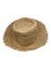 Wyeth Beige Straw small brim scallop edge Hat Beige / One Size