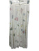 Caroline Constas Size 2 Cream & Multi Linen Blend Embroidered Zip & Button Skirt Cream & Multi / 2