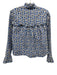 The Shirt Size XS Blue, Gray, White Cotton Floral Long Sleeve Button Down Top Blue, Gray, White / XS