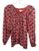 India Collection Emerson Fry Size S Orange, Blue, White Modal Block Printed Top Orange, Blue, White / S