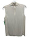 Theory Size S Cream Silk Mock Neck Cut Out Sleeveless Top Cream / S