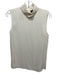 Theory Size S Cream Silk Mock Neck Cut Out Sleeveless Top Cream / S