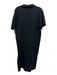Tuckernuck Size S Black Polyester Blend Knit Collar Split Hem Midi Dress Black / S