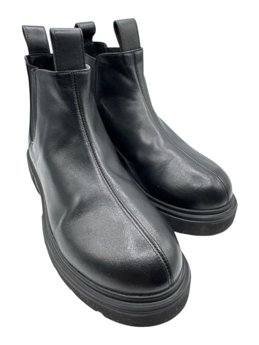 Mansur Gavriel Shoe Size 37 Black Leather Lug sole Ankle Chelsea Boots Black / 37