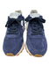 Voile Blanche Shoe Size 37 Navy Blue & White Suede Perforated Low Top Sneakers Navy Blue & White / 37