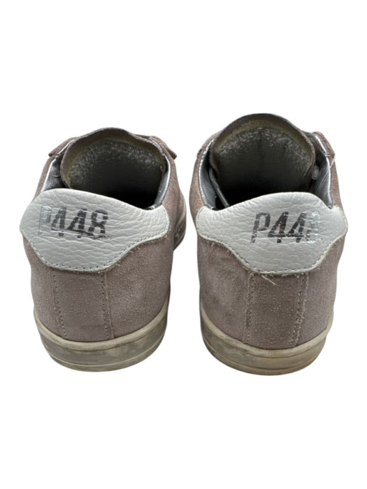 P448 Shoe Size 37 Beige, Pink, Gray Suede Upper Distressed lace up Sneakers Beige, Pink, Gray / 37