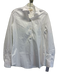Ann Mashburn Size S White Cotton Collar Neck Button Down Long Sleeve Cuff Top White / S