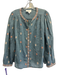 BA & SH Size S Slate blue, tan, rust Cotton Embroidered Design Button Down Top Slate blue, tan, rust / S