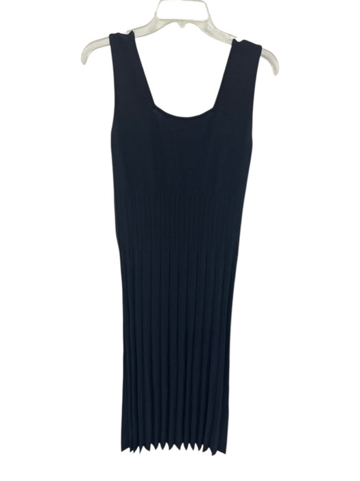 Elie Tahari Size XS Navy Viscose Blend Sleeveless Ribbed too Midi Dress Navy / XS
