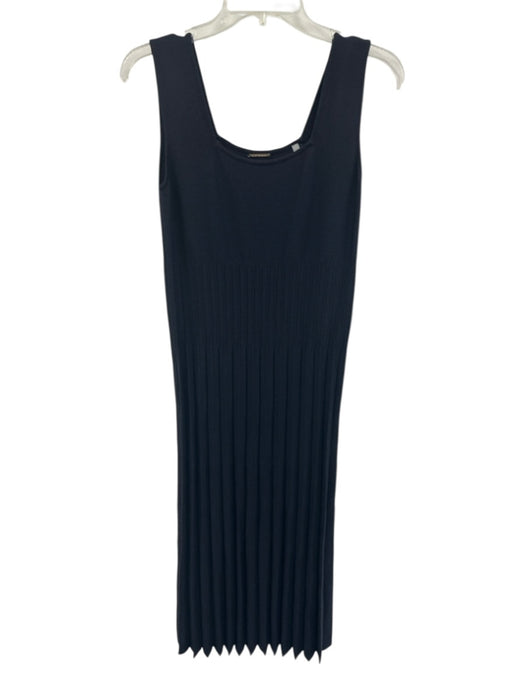 Elie Tahari Size XS Navy Viscose Blend Sleeveless Ribbed too Midi Dress Navy / XS