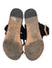 Veronica Beard Shoe Size Est 7.5 Black Suede Cross strap Belt Clip Sandals Black / Est 7.5