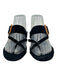 Veronica Beard Shoe Size Est 7.5 Black Suede Cross strap Belt Clip Sandals Black / Est 7.5