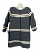 Ann Mashburn Size XS Black & Cream Polyester 3/4 Sleeve Stripes Above knee Dress Black & Cream / XS
