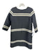 Ann Mashburn Size XS Black & Cream Polyester 3/4 Sleeve Stripes Above knee Dress Black & Cream / XS