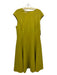 Michael Kors Collection Size 14 Chartereuse Wool Sleeveless Midi Dress Chartereuse / 14