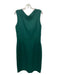 Oscar De La Renta Size 10 Hunter Green Wool Sleeve Cut Outs Sleeveless Dress Hunter Green / 10