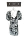 Ronny Kobo Size 0 White & Black Polyester Short Balloon Sleeve Polka Dot Dress White & Black / 0