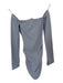 Zara Size S Slate Blue Polyester Blend Long Sleeve Gathered Side Mini Dress Slate Blue / S
