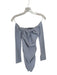 Zara Size S Slate Blue Polyester Blend Long Sleeve Gathered Side Mini Dress Slate Blue / S
