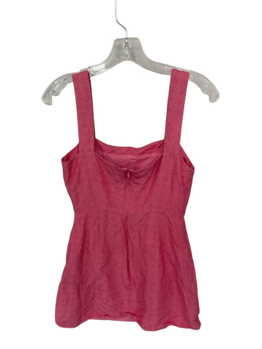 Sister New York Size XS Coral Pink Linen & Rayon Sleeveless Diamond Shape Dress Coral Pink / XS