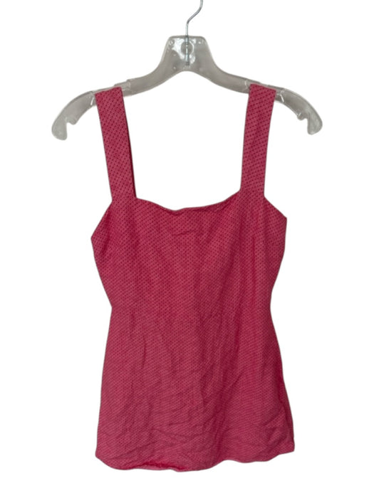 Sister New York Size XS Coral Pink Linen & Rayon Sleeveless Diamond Shape Dress Coral Pink / XS