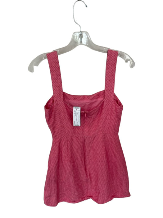 Sister New York Size XS Coral Pink Linen & Rayon Sleeveless Diamond Shape Dress Coral Pink / XS
