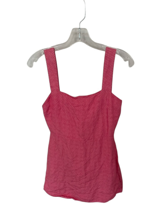 Sister New York Size XS Coral Pink Linen & Rayon Sleeveless Diamond Shape Dress Coral Pink / XS