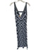 Farm Rio Size XS White & Black Modal Sleeveless Chevron Low Back Maxi Dress White & Black / XS