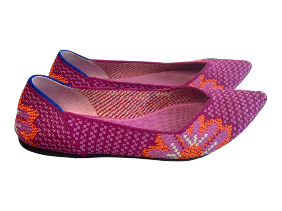 Rothy's Shoe Size 9 Pink & Multi Manmade Material Pointed Toe Floral Print Shoes Pink & Multi / 9